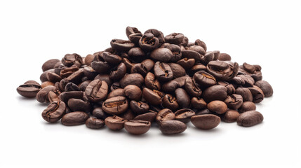 coffee beans on white background