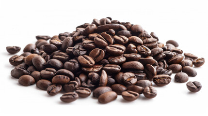 coffee beans on white background