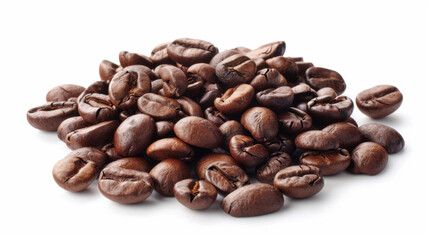 coffee beans on white background