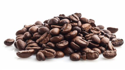 coffee beans on white background