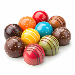 Fototapeta premium Colorful hard candies sweet treats deliciousness candy pile