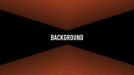 Black abstract background with orange overlay triangular pattern, symmetrical frame