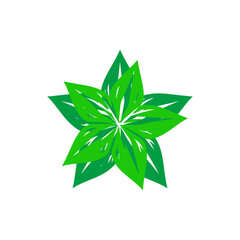 Floral leaf silhouette icon design