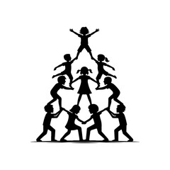 Kids Teamwork Pyramid