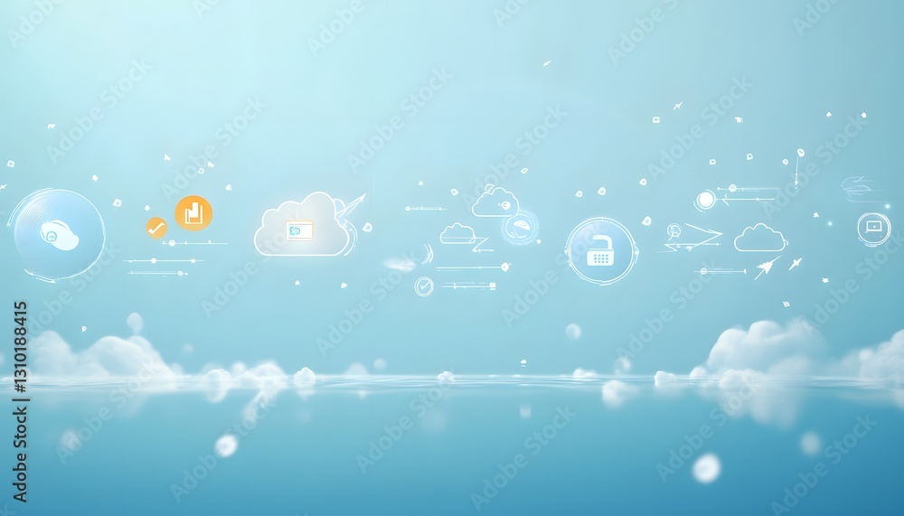 Poster cloud computing system network data security technology