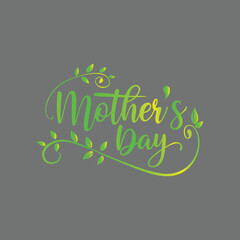 vector illustration of a happy mother day typography