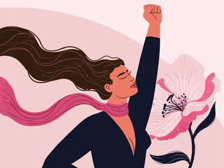 Women's empowerment is symbolized by assertive posture.