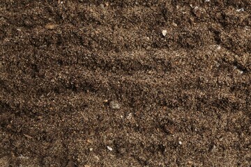 Texture of fresh soil as background, closeup