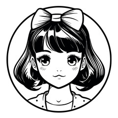 Elegant Kawaii Anime Girl – Soft Beauty & Classic Charm