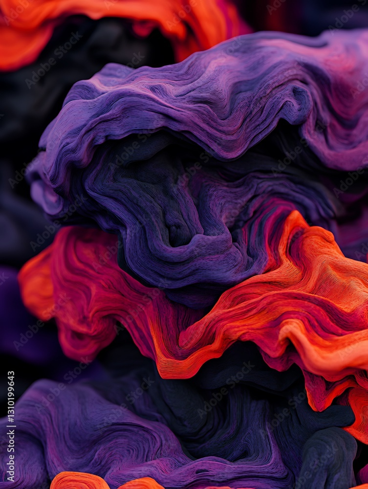 Poster artistic textures with dark colors and wavy patterns background style