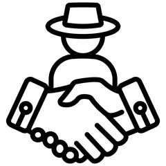 Stockbroker Outline Icon