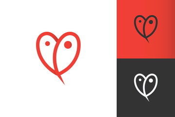Fototapeta premium Heart logo Design, Logo Design graphic Conception, logo icon template graphic art, vector illustration design.