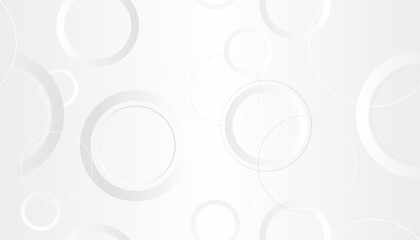 Wall design with geometric white circles and stripes on white background, seamless abstract pattern. Luxurious touch with dimensional and gradient of gray tones. Art & Illustration