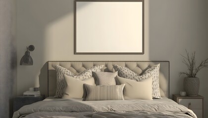 Modern Bedroom Design With Neutral Tones And Artwork