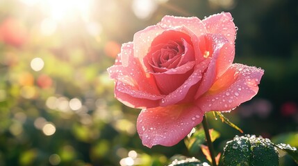 Pink Rose in Sunlight