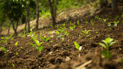 reforestation efforts, new trees
