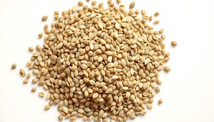 Fototapeta premium Close-Up Delightful Seeds Pile on White Surface for Natural Food Elements