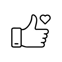 Obraz premium Like icon expressing love, social media engagement concept