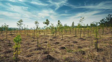 reforestation efforts, new trees