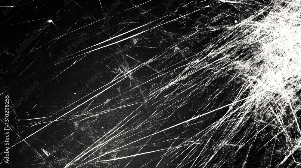 Poster abstract scratch marks on dark surface. possible use graphic design element