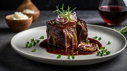  Slow-braised Short Rib with Truffle Mash