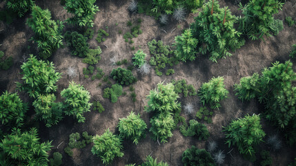 reforestation efforts, new trees