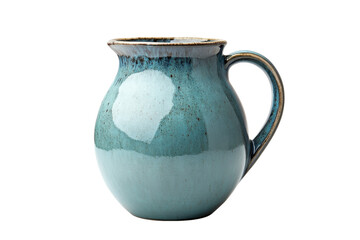 Beautifully crafted blue ceramic pitcher enhances kitchen decor and serves drinks elegantly
