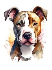 Pitbull American Bully Cartoon Cute Sweet Kawaii Transparent Asset Isolated 