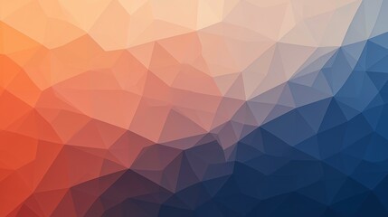 Orange and Blue Low Poly Gradient Abstract Background