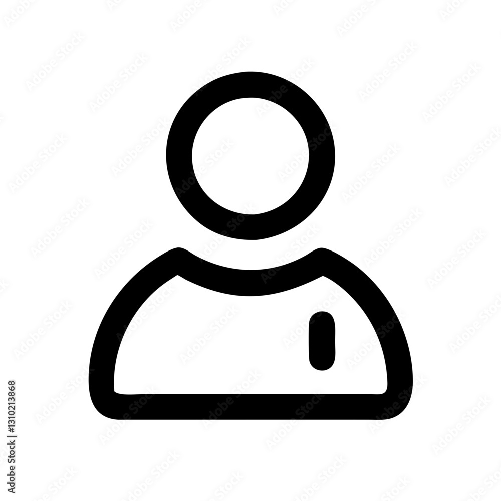 Poster user profile icon representing individuality and connection concept