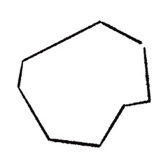 手描きのカクカクの吹き出し