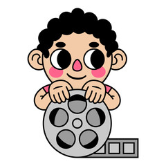 cute kid film reel