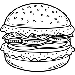 Close-up of a sesame seed bun with decorative scalloped edges