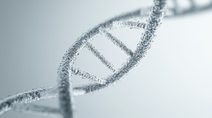 Close-up of dna helix structure in soft light.