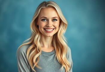 Fototapeta premium Nordic blond woman with a warm expression