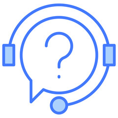 Customer Service Blue Icon