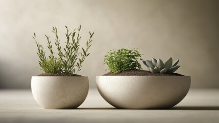 Indoor Plants in Modern Living Room