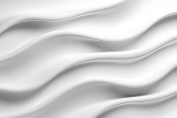 Obraz premium Abstract white flowing waves of smooth satin fabric background texture