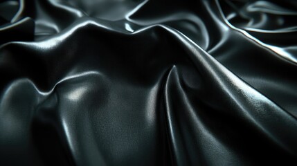 Obraz premium Dark Gray Satin Fabric Drape