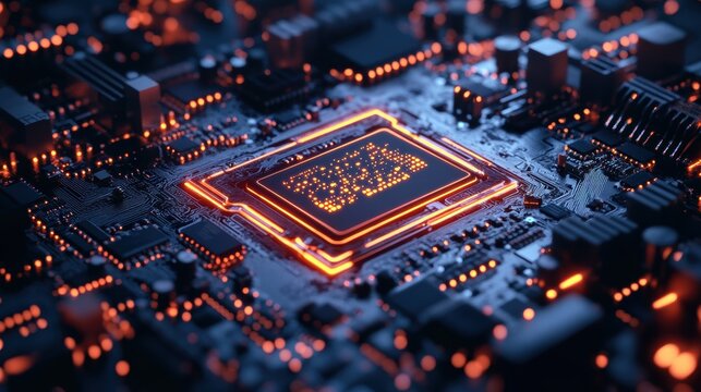 AI-enhanced Neural Processing Chip with Electric Glo