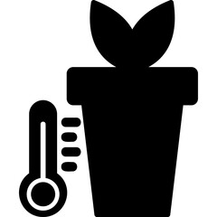 Obraz premium Plant Temperature Icon