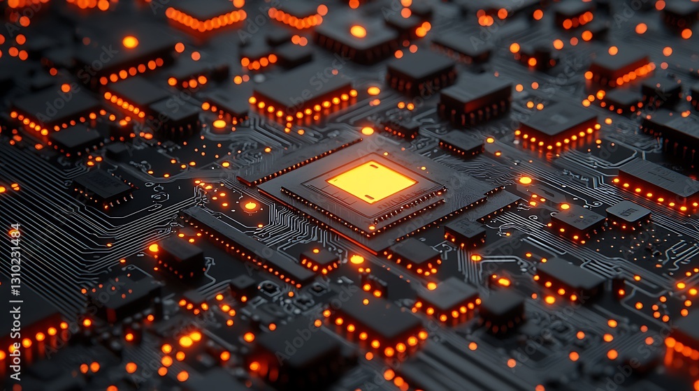 Aufkleber circuit board microchip technology high tech digital innovation