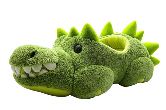 Fun and cozy green dinosaur slippers perfect for relaxing at home on a chilly day
