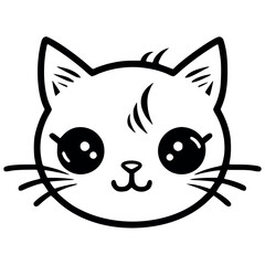 Kawaii Cat Face – Playful Feline Expression