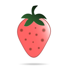 strawberry on white background. Vector Illustration