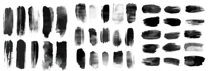 Monochrome Abstract Art: Black and White Hand Brush Strokes in Modern Graphic Design