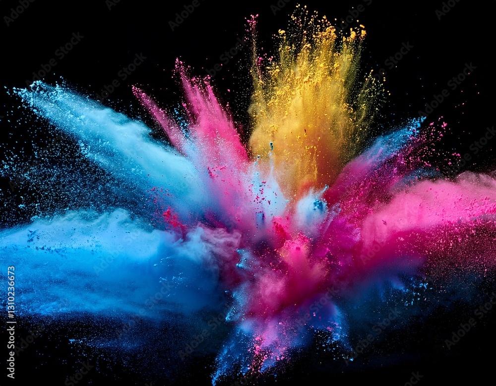 Wall mural abstract background with colorful splashes