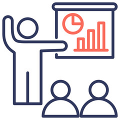 Business Presentation Dual Tone Icon