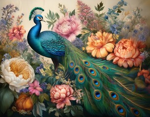 peacock in the garden