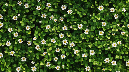 Lush Greenery with Flowers